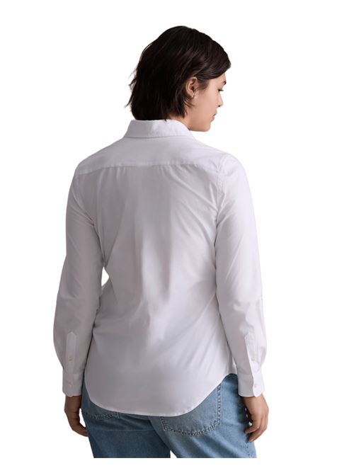 camicia donna manica lunga cotone stretch bianco POLO RALPH LAUREN | 211891376001